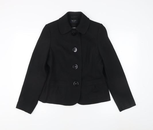 BHS Women's Black Blazer, Regular Fit, Size 10