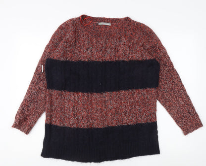 Marks and Spencer Women's Multicoloured Cable-Knit Jumper Size 12