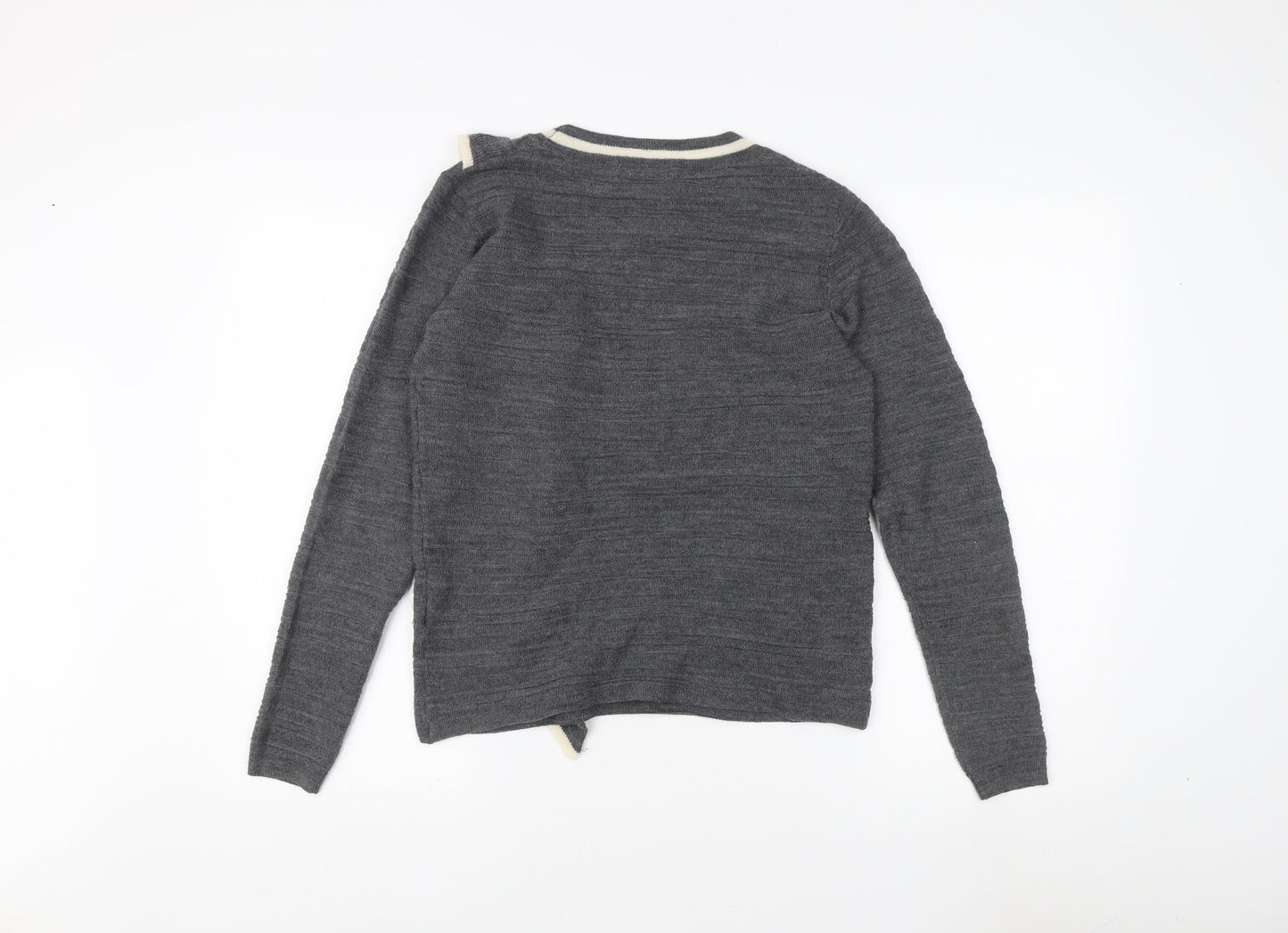 Second Female Grey Wool Pullover Jumper L Women's