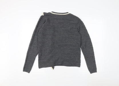 Second Female Grey Wool Pullover Jumper L Women's