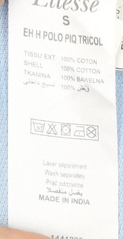 Ellesse Men's Blue Cotton Polo Shirt - Size S