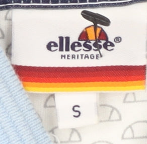 Ellesse Men's Blue Cotton Polo Shirt - Size S