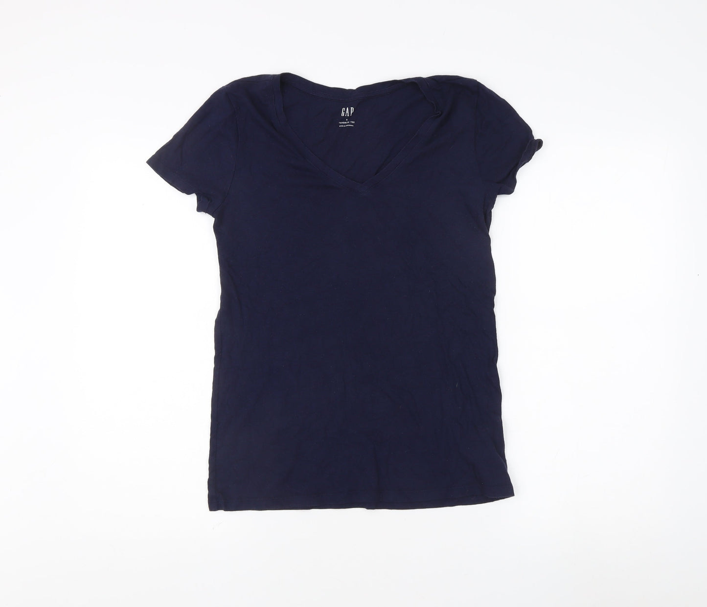 GAP Women's Blue V-Neck T-Shirt, Size S