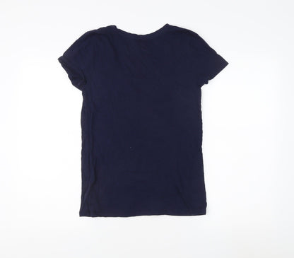 GAP Women's Blue V-Neck T-Shirt, Size S
