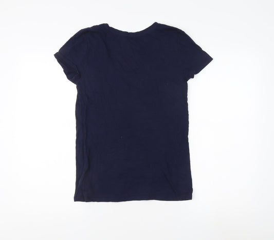 GAP Women's Blue V-Neck T-Shirt, Size S