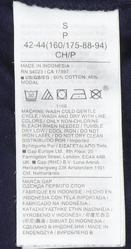 GAP Women's Blue V-Neck T-Shirt, Size S