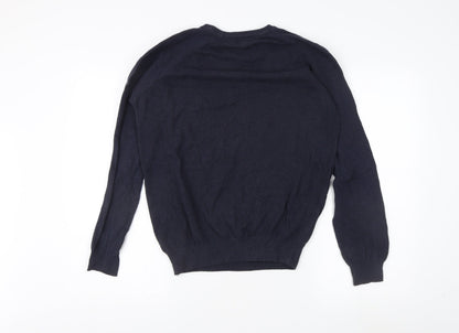Simon Carter Men's Blue Pullover Jumper, Size S, Crew Neck
