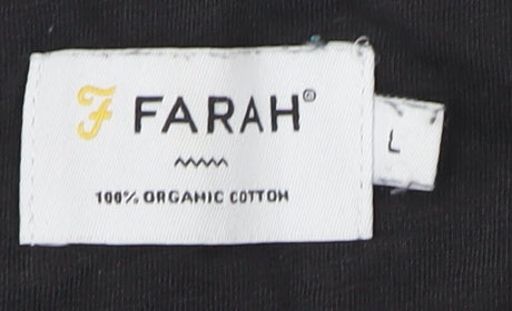Mens UK Size L Farah Black  T-Shirt
