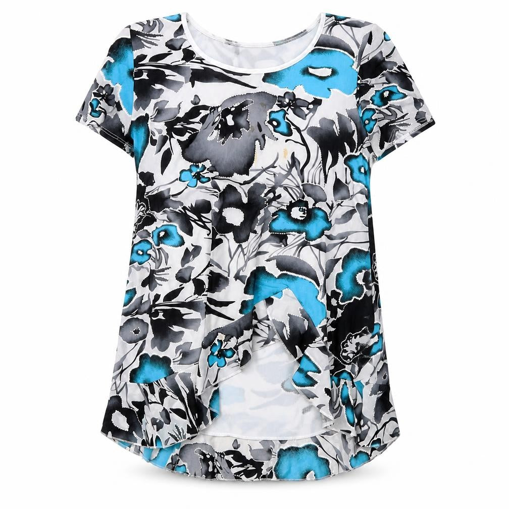 Womens UK Size 12 Saloos Multicoloured Basic T-Shirt