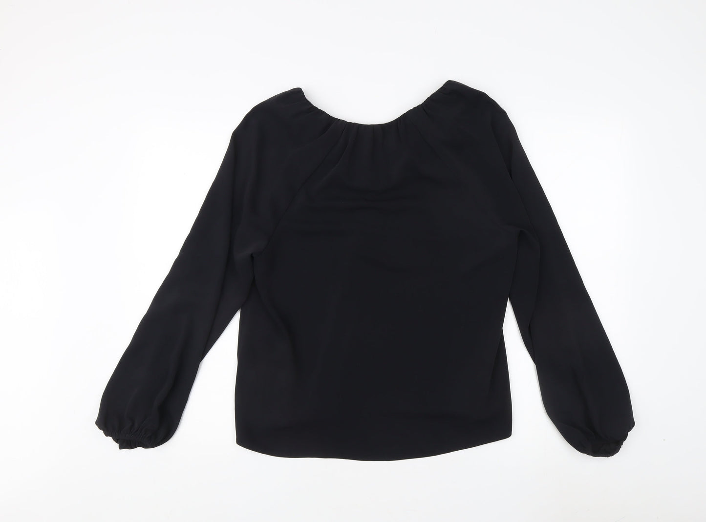 Hush Women's Black V-Neck Long Sleeve Blouse Size 10