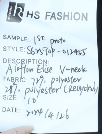 Hush Women's Black V-Neck Long Sleeve Blouse Size 10