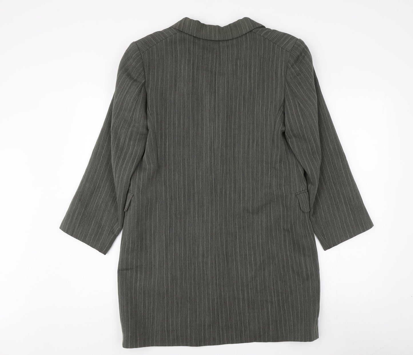 Jigsaw Women's Grey Pinstripe Blazer Size 14