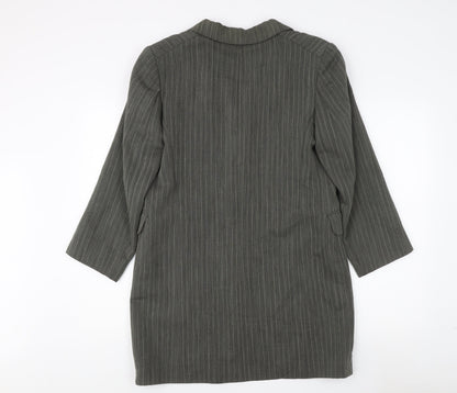 Jigsaw Women's Grey Pinstripe Blazer Size 14