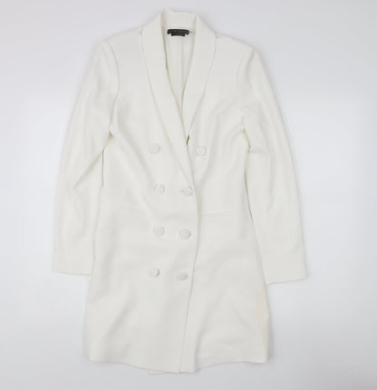 Alice + Olivia Women's White Tuxedo Suit Jacket Size 6