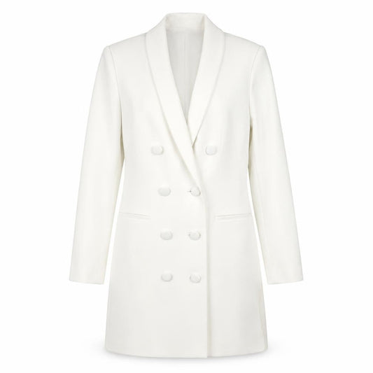 Alice + Olivia Women's White Tuxedo Suit Jacket Size 6