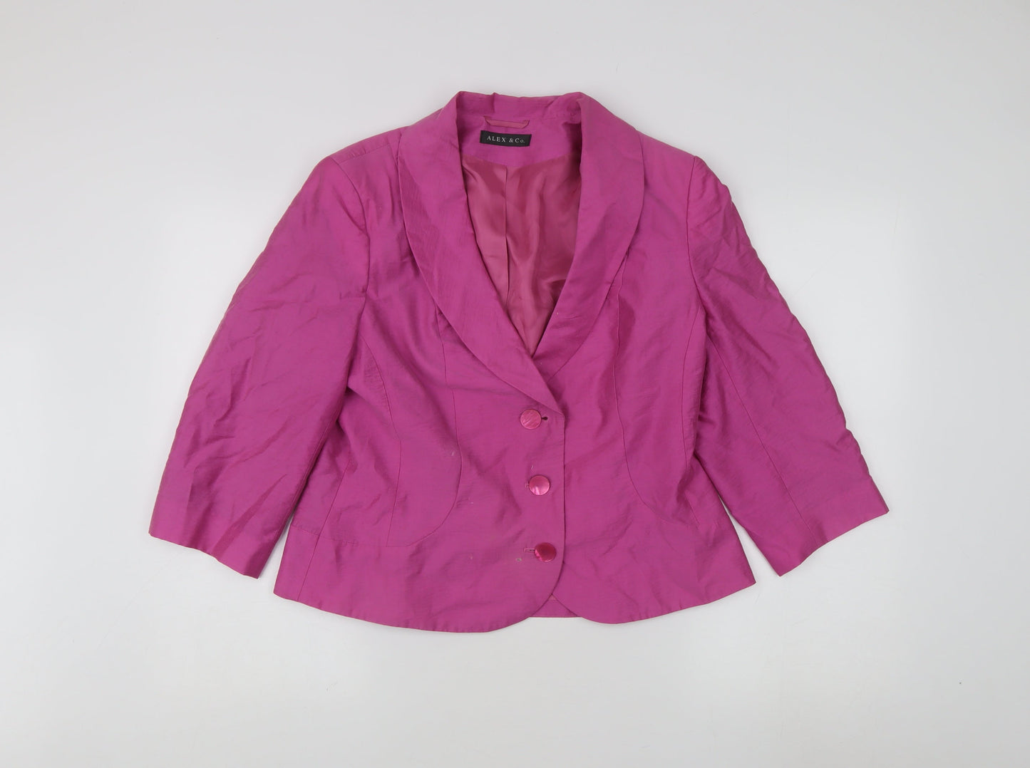 Womens UK Size 14 Alex & Co Regular Pink Blazer
