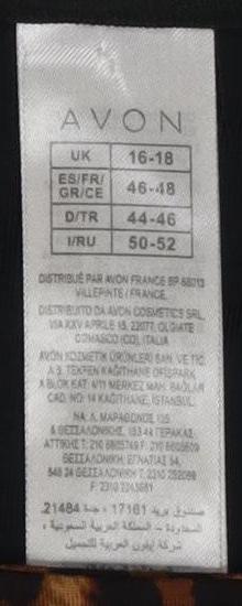 Avon Women's Black Animal Print Half Sleeve Dress 16-18