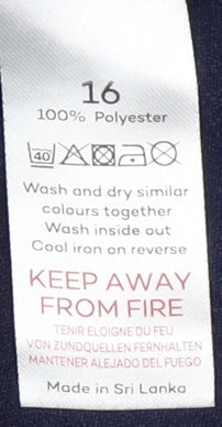 Bonmarché Women's Blue Sleeveless Dress Size 16