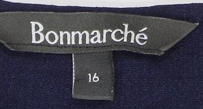 Bonmarché Women's Blue Sleeveless Dress Size 16