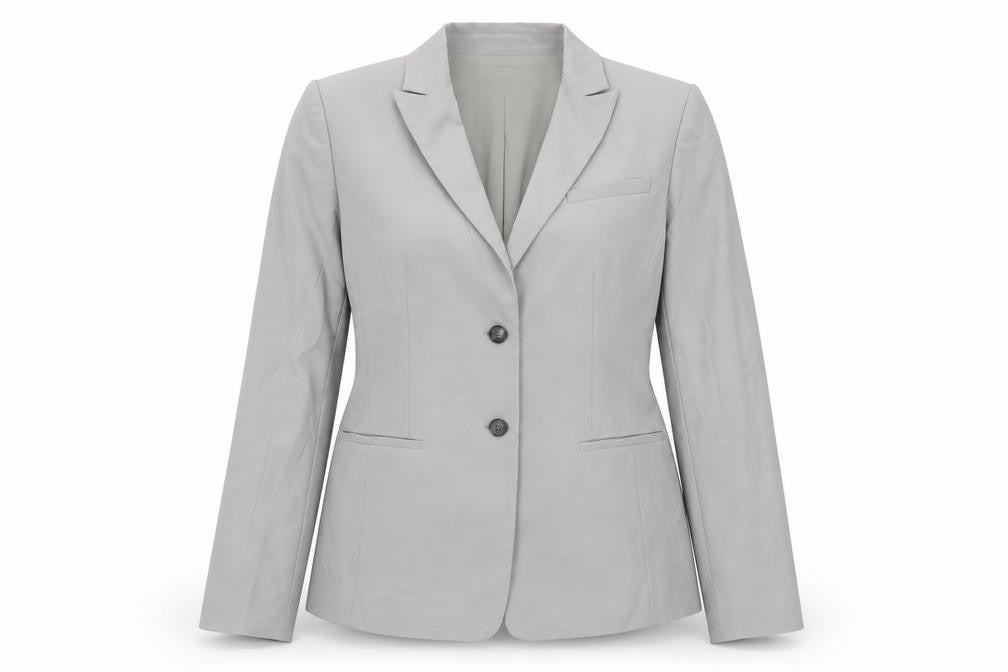 Womens UK Size 12P Ann Taylor Petites Grey Blazer
