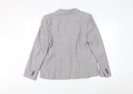 Ann Taylor Women's Grey Blazer Size 12P Petite