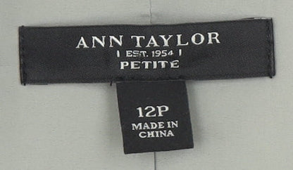 Ann Taylor Women's Grey Blazer Size 12P Petite