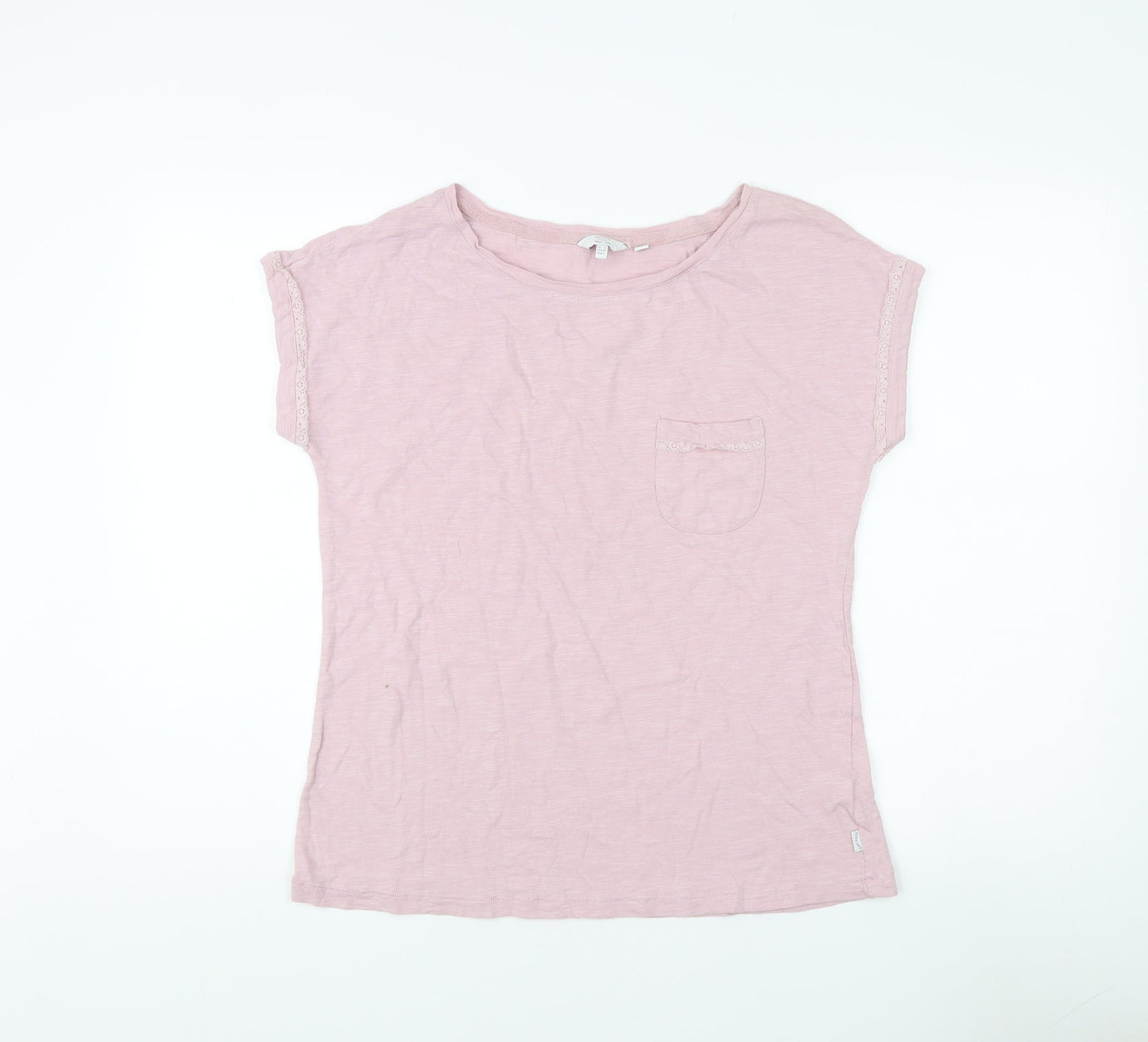 FatFace Women's Pink Basic Crew Neck T-Shirt, Size 10