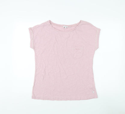 FatFace Women's Pink Basic Crew Neck T-Shirt, Size 10