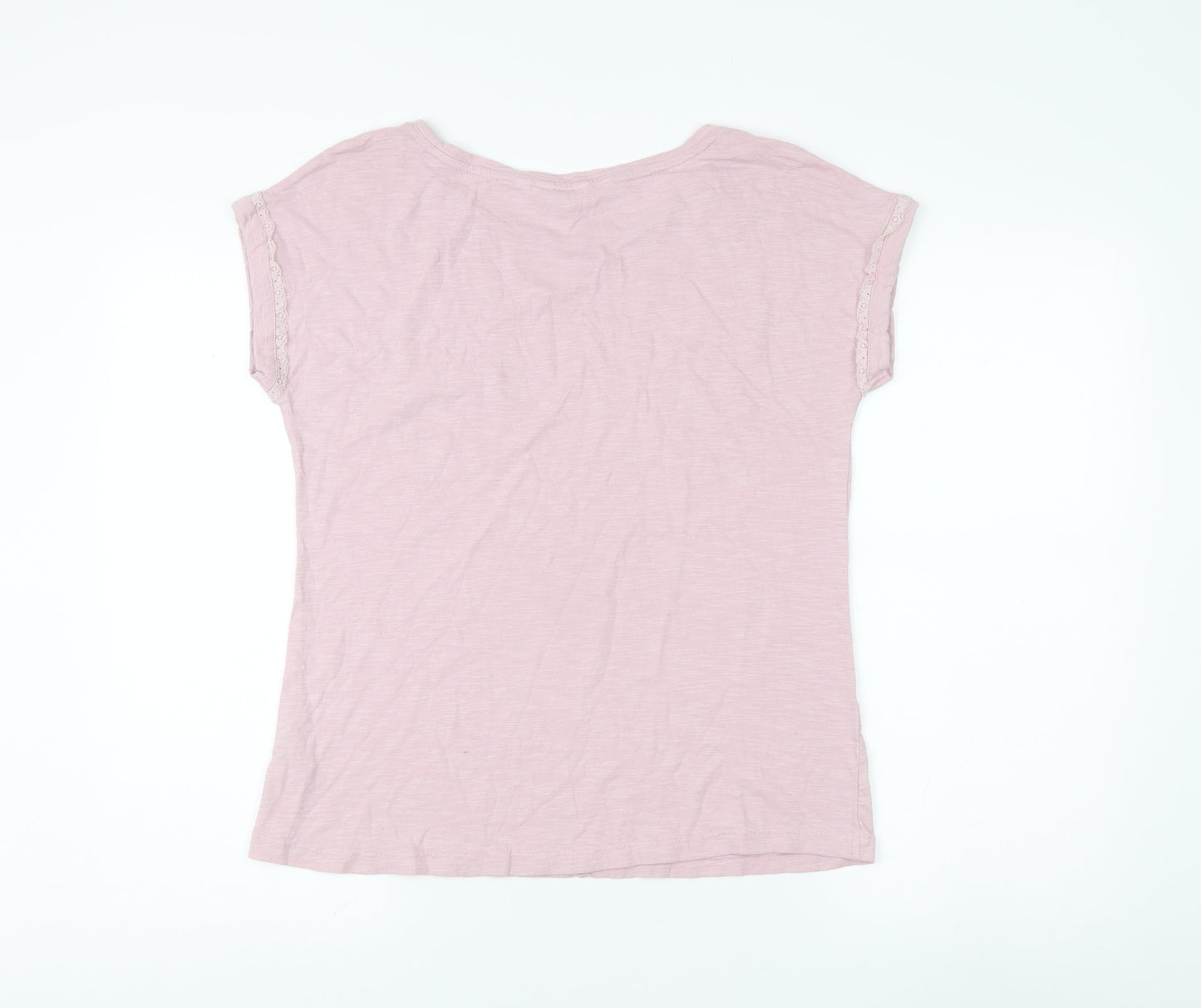 FatFace Women's Pink Basic Crew Neck T-Shirt, Size 10