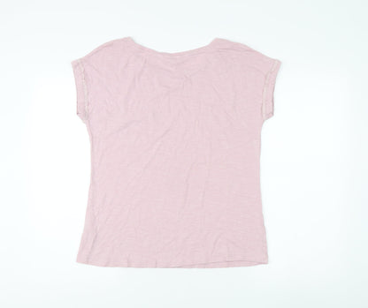 FatFace Women's Pink Basic Crew Neck T-Shirt, Size 10