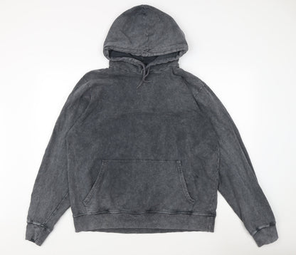 Unisex Adults UK Size M Fabric Grey Pullover Hoodie