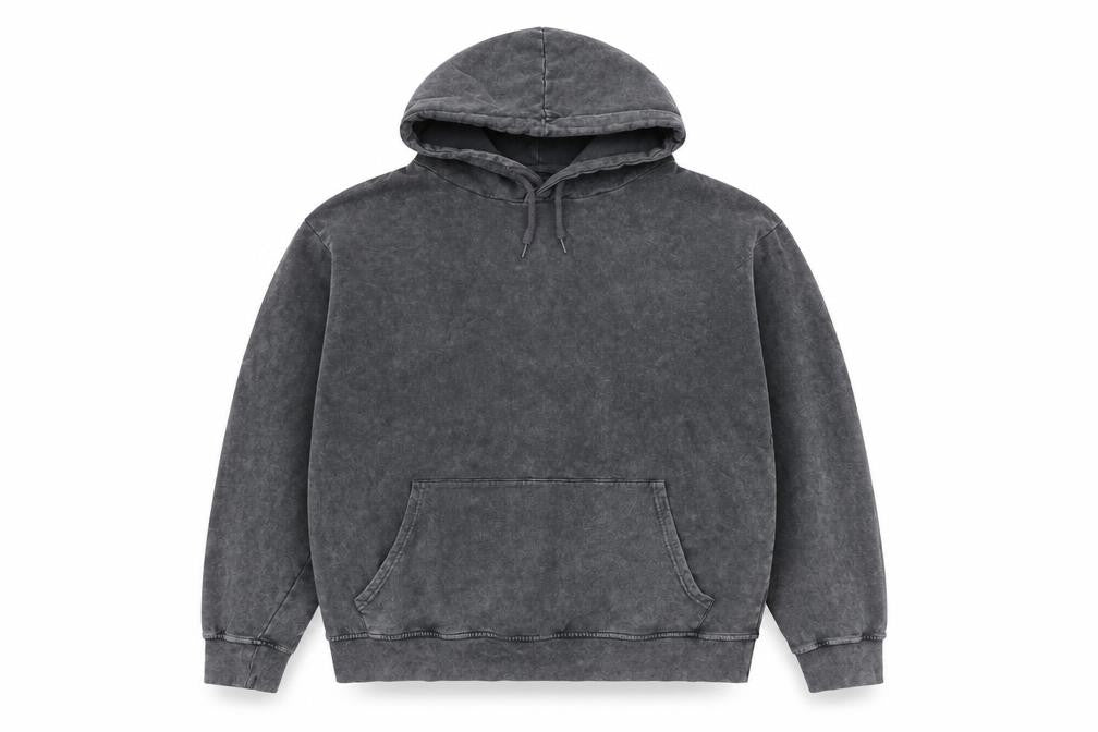 Unisex Adults UK Size M Fabric Grey Pullover Hoodie