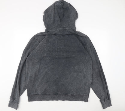 Unisex Adults UK Size M Fabric Grey Pullover Hoodie