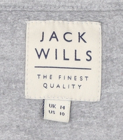 Womens UK Size 14 Jack Wills Grey Pullover Sweatshirt