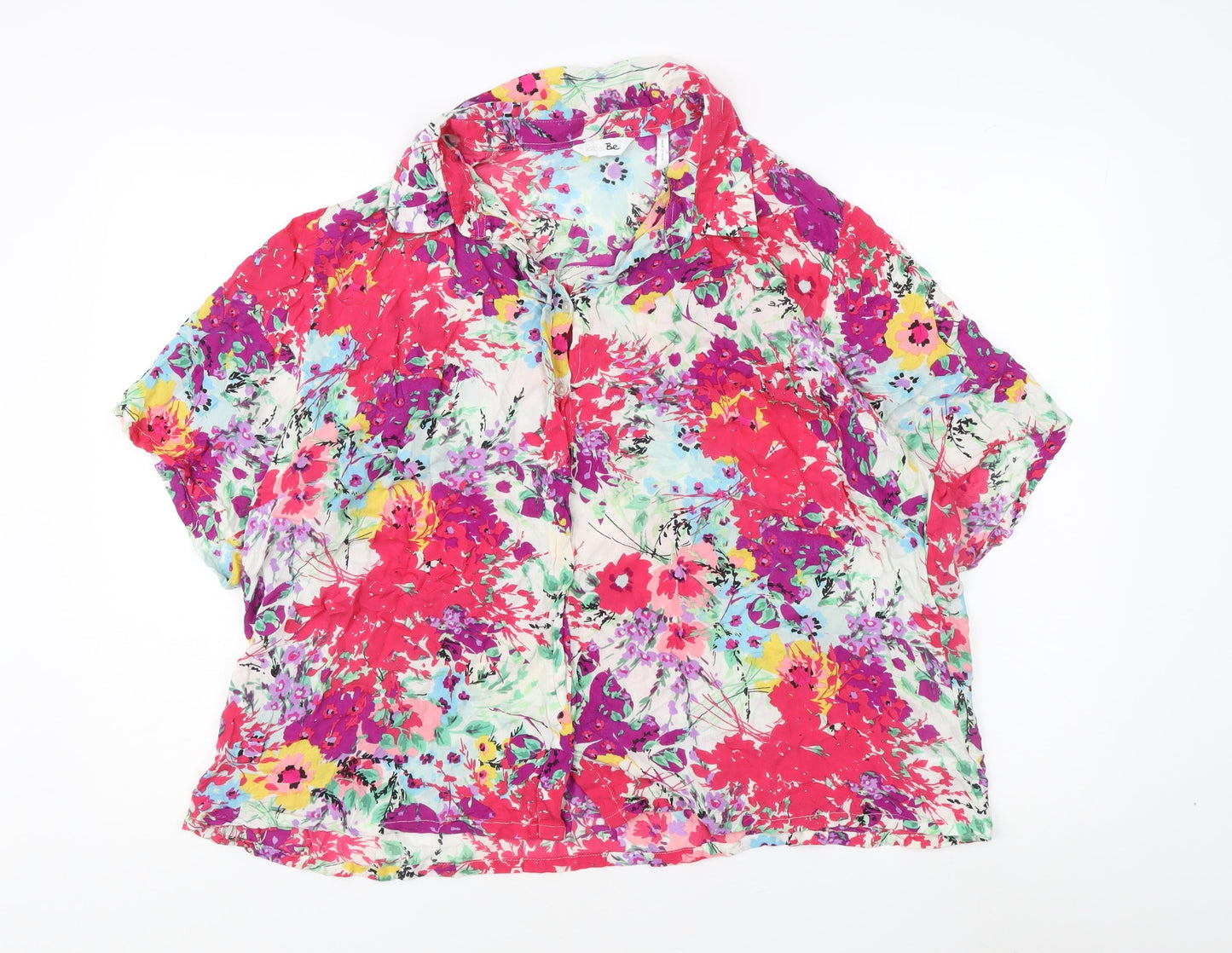 Womens UK Size 22 label Be Multicoloured Basic Button-Up