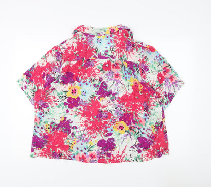 Womens UK Size 22 label Be Multicoloured Basic Button-Up
