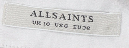 AllSaints Women's Grey Wrap Blouse, Size 10