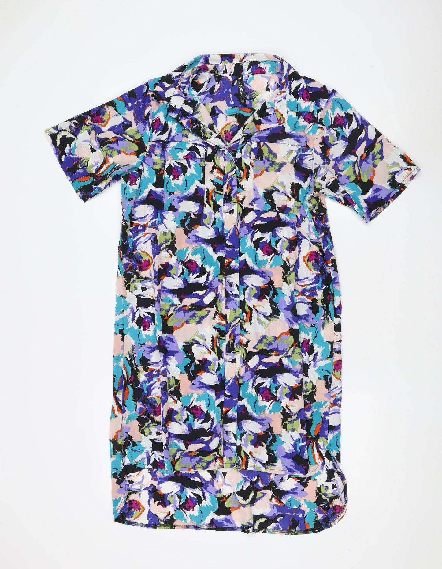 Influence Women's Multicoloured Floral Shirt Dress, Size 12