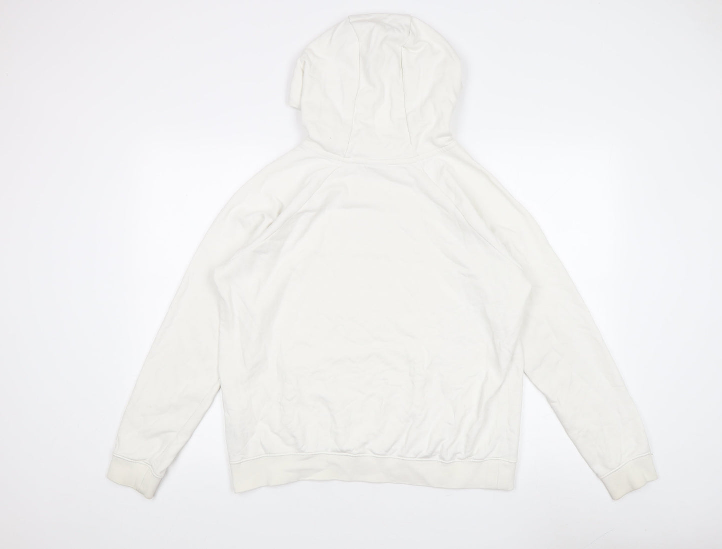 Nike Women's White Pullover Hoodie L with Logo