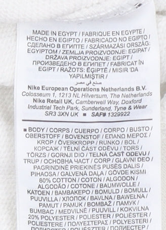 Nike Women's White Pullover Hoodie L with Logo