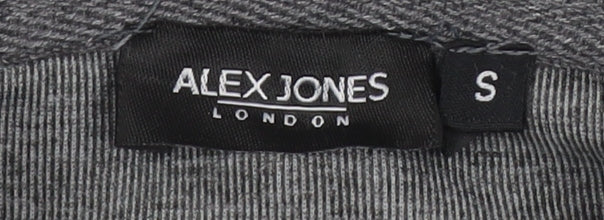 Alex Jones London Men's Grey Full Zip Hoodie, Size S