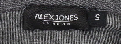 Alex Jones London Men's Grey Full Zip Hoodie, Size S