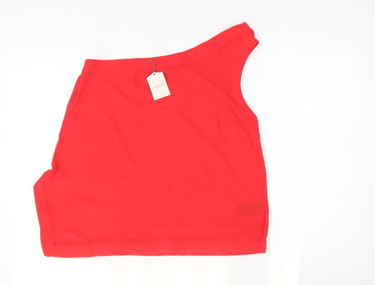 Womens UK Size 14 Oasis Red Basic Tank