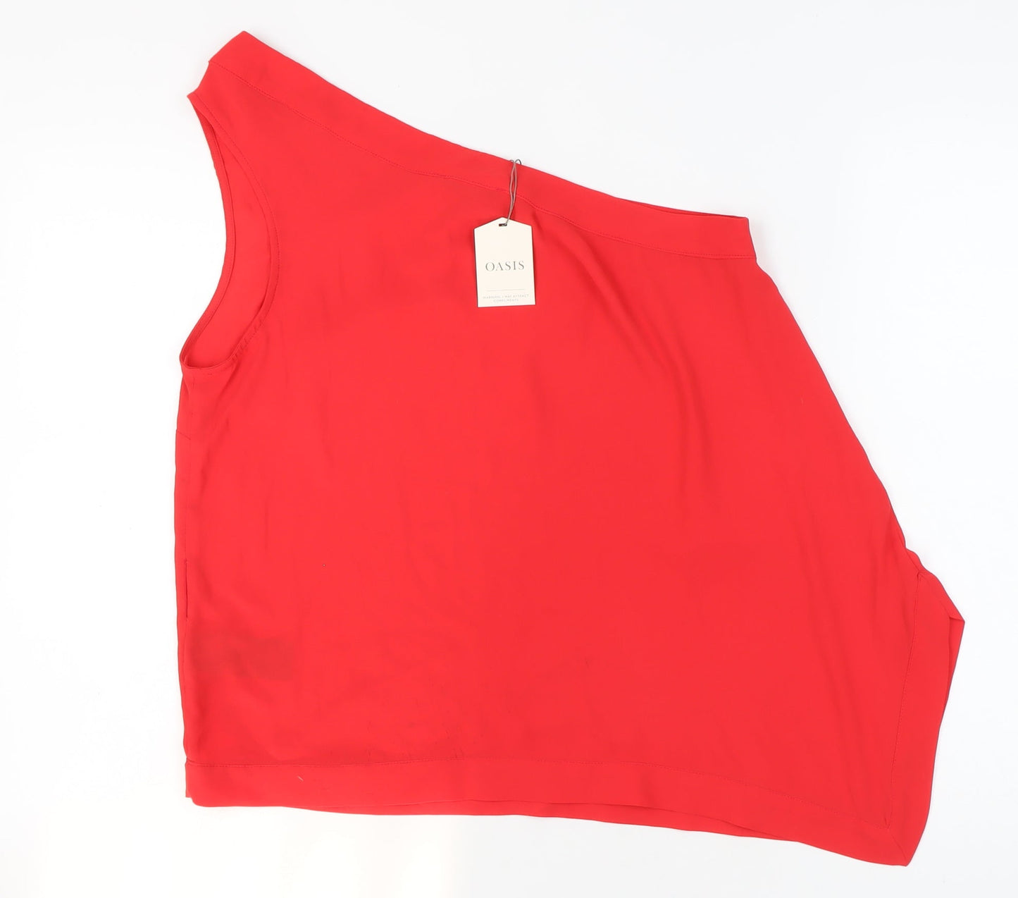 Womens UK Size 14 Oasis Red Basic Tank