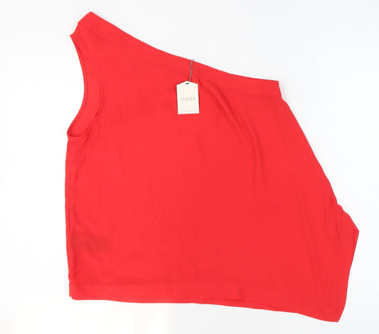 Womens UK Size 14 Oasis Red Basic Tank