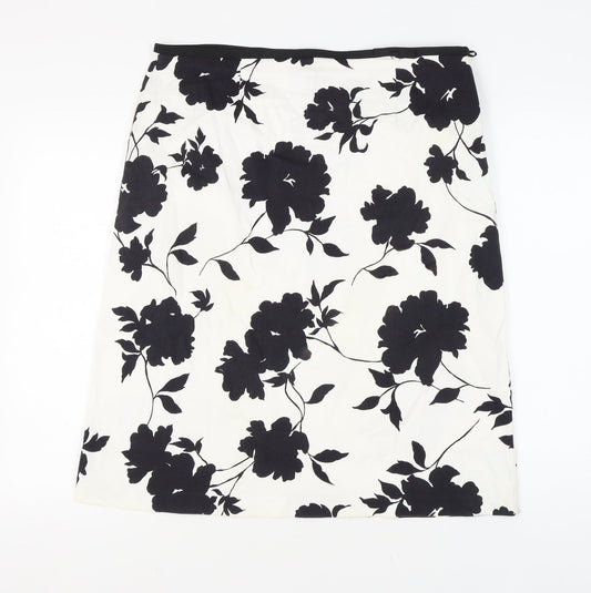 Principles Women's Floral Pencil Skirt Black Size 18