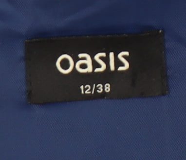 Oasis Women's Blue Floral A-Line Dress Size 12