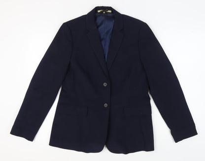 Jigsaw Women's Blue Blazer Size 12 Long Sleeve