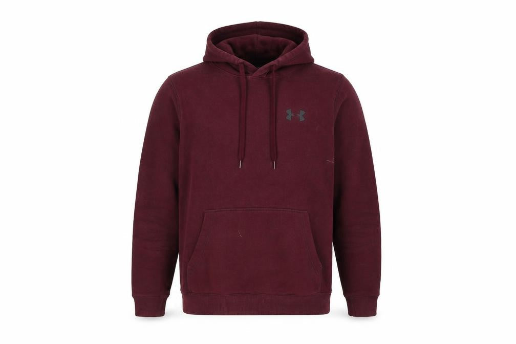 Mens UK Size M Under armour Red Pullover Hoodie