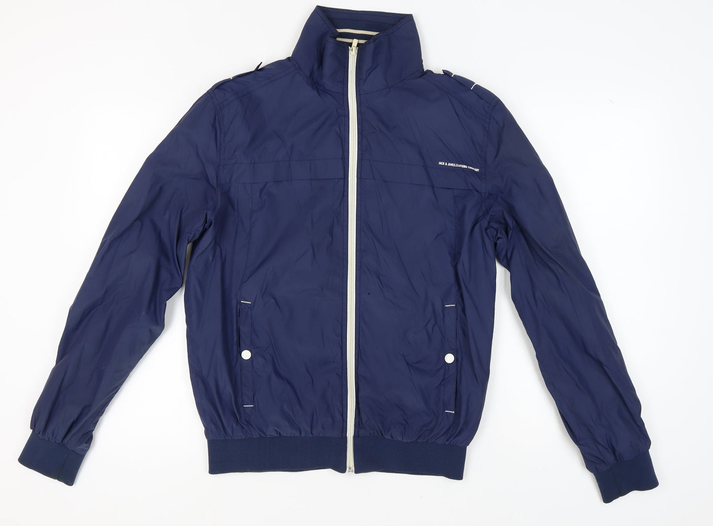 Mens UK Size L JACK & JONES Blue Basic Jacket
